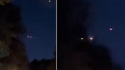 Fleet of glowing ‘UFOs’ speeding through the skies in Indiana leaves witnesses stunned (@christina.sharp18/TikTok) Fleet of glowing ‘UFOs’ speeding through the skies in Indiana leaves witnesses stunned (@christina.sharp18/TikTok)