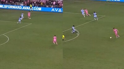 Lionel Messi assists Jordi Alba for a goal. Lionel Messi assists Jordi Alba for a goal.