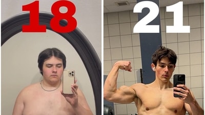 Justin O’Regan at age 18, and at 21-years-old, after his weight loss. (Pic courtesy: Instagram/ Justin O’Regan) Justin O’Regan at age 18, and at 21-years-old, after his weight loss. (Pic courtesy: Instagram/ Justin O’Regan)