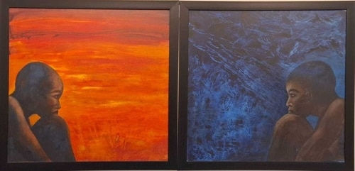 An artwork titled In Light Darkness and in Darkness Light, which was recently displayed at an exhibition in Delhi. An artwork titled In Light Darkness and in Darkness Light, which was recently displayed at an exhibition in Delhi.