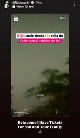 Diljit Dosanjh via Instagram Stories.