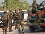 Army personnel keep vigil near the site after terrorists fired at an ambulance that was part of an Army convoy passing through a village near the Line of Control (LoC) in J&K's Akhnoor sector, in Jammu. Army personnel keep vigil near the site after terrorists fired at an ambulance that was part of an Army convoy passing through a village near the Line of Control (LoC) in J&K's Akhnoor sector, in Jammu.