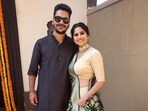 Sai Tamhankar with ex boyfriend Anish Joag. Sai Tamhankar with ex boyfriend Anish Joag.