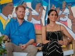 Britain's Prince Harry and Meghan, Duchess of Sussex, visit Escuela de Tambores de Cabildo, on the beach of La Boquilla, Cartagena, Colombia August 17, 2024. Colombia Vice Presidency/Handout via REUTERS ATTENTION EDITORS - THIS IMAGE HAS BEEN SUPPLIED BY A THIRD PARTY NO RESALES. NO ARCHIVES