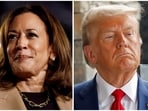 Democratic Vice President Kamala Harris and Republican opponent former U.S. President Donald Trump are seen in a combination of file photographs taken in Chandler, Arizona, U.S., October 10, 2024 and in Evans, Georgia, U.S., October 4, 2024.
