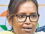 Party insiders said city Congress leaders like Varsha Gaikwad safeguarded their own interests by getting the seats they were plumping for. (Photo by Anshuman Poyrekar/ Hindustan Times) (Hindustan Times)