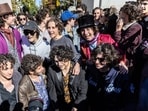 Contestants gather for the Timothee Chalamet lookalike contest in Washington Square Park, Sunday, Oct. 27, 2024, in New York. Contestants gather for the Timothee Chalamet lookalike contest in Washington Square Park, Sunday, Oct. 27, 2024, in New York.