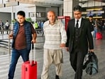 Awami Ittehad Party (AIP) chief Sheikh Abdul Rashid alias Engineer Rashid, arrives in New Delhi after his interim bail ended today. Awami Ittehad Party (AIP) chief Sheikh Abdul Rashid alias Engineer Rashid, arrives in New Delhi after his interim bail ended today.