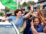 Congress General Secretary Priyanka Gandhi Vadra interacts with public during a meeting, in Meenangadi, Wayanad, Monday, Oct. 28, 2024.
