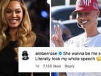 Amber Rose trolled Beyonce after she addressed the crowd at Kamala Harris' election campaign rally in Houston, where she officially endorsed the Democratic presidential candidate to become the next US president.