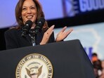Kamala Harris trolled for unveiling ‘pathetic’ new accent at Philadelphia event (Photo by Andrew Harnik / GETTY IMAGES NORTH AMERICA / Getty Images via AFP)