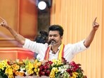 Actor and founder of Tamilaga Vettri Kazhagam, Vijay addressed his party's first political rally, at Vikravandi in Villupuram on Sunday. Actor and founder of Tamilaga Vettri Kazhagam, Vijay addressed his party's first political rally, at Vikravandi in Villupuram on Sunday.