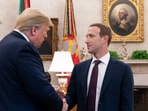US President Trump posted a picture on Facebook and Twitter showing him shaking hands with Facebook CEO Mark Zuckerberg, but didn’t share details of their conversation.