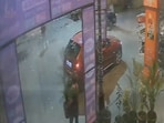 A woman in Noida stole a flower pot from a residential society while driving a BMW