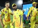Mitchell Santner and Ravindra Jadeja finished off a remarkable run chase for CSK against RR in IPL 2019 Mitchell Santner and Ravindra Jadeja finished off a remarkable run chase for CSK against RR in IPL 2019