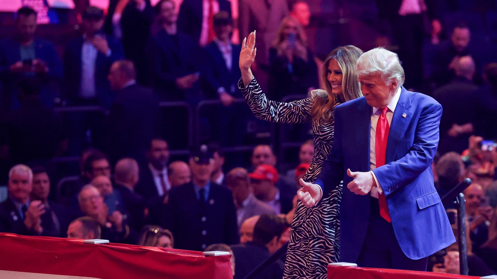 Trump dances with wife Melania as he wraps up MSG rally, joined by Elon ...