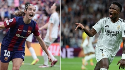 Real Madrid's Vinicius Junior and Barcelona's Aitana Bonmati are the Ballon d'Or favourites. (AFP) Real Madrid's Vinicius Junior and Barcelona's Aitana Bonmati are the Ballon d'Or favourites. (AFP)