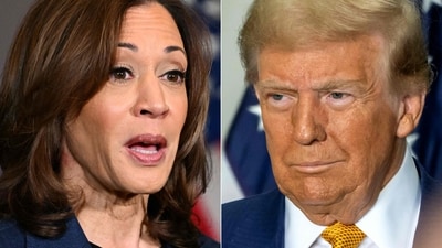 Trump often tears into Harris in offensive and personal terms himself, questioning in recent weeks her mental stability and her intelligence as well as calling her “lazy,” long a racist trope used against Black people. (AFP) Trump often tears into Harris in offensive and personal terms himself, questioning in recent weeks her mental stability and her intelligence as well as calling her “lazy,” long a racist trope used against Black people. (AFP)