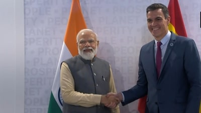 PM Narendra, Spain PM Pedro Sánchez inaugurated the Tata-Airbus C295 aircraft plant facility in Gujarat's Vadodara. (File image) (ANI) PM Narendra, Spain PM Pedro Sánchez inaugurated the Tata-Airbus C295 aircraft plant facility in Gujarat's Vadodara. (File image) (ANI)