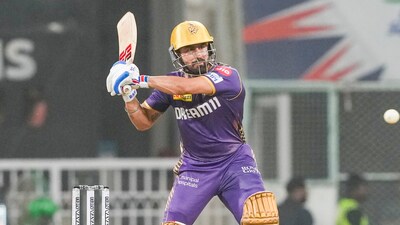 Kolkata Knight Riders player Ramandeep Singh plays a shot during IPL 2024 (PTI) Kolkata Knight Riders player Ramandeep Singh plays a shot during IPL 2024 (PTI)