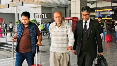 Awami Ittehad Party (AIP) chief Sheikh Abdul Rashid alias Engineer Rashid, arrives in New Delhi after his interim bail ended today. (PTI) Awami Ittehad Party (AIP) chief Sheikh Abdul Rashid alias Engineer Rashid, arrives in New Delhi after his interim bail ended today. (PTI)