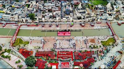 Preparations underway for Diwali celebrations, at Ram Ki Paidi in Ayodhya, Monday. (PTI Photo) Preparations underway for Diwali celebrations, at Ram Ki Paidi in Ayodhya, Monday. (PTI Photo)