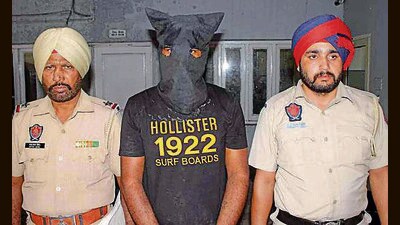 The accused in custody of Khanna police on Monday. (Hindustan Times) The accused in custody of Khanna police on Monday. (Hindustan Times)