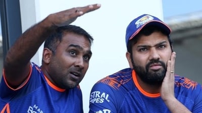 Mahela Jayawardena and Rohit Sharma (Twitter) Mahela Jayawardena and Rohit Sharma (Twitter)