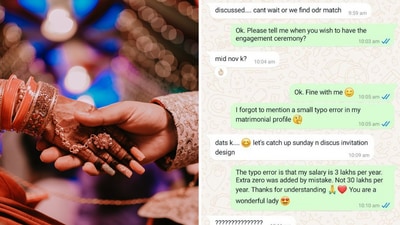 An X user shared screenshots of his conversation with a woman who thought his salary was ₹30 LPA. (X/@KishwarSiff) An X user shared screenshots of his conversation with a woman who thought his salary was ₹30 LPA. (X/@KishwarSiff)