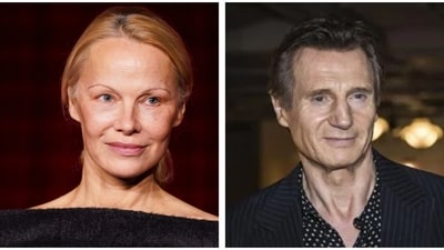 Pamela Anderson reacted to Liam Neeson's comment that he is in love with her, Pamela Anderson reacted to Liam Neeson's comment that he is in love with her,