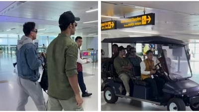 Ranbir Kapoor and Vicky Kaushal left together for the shoot of Love and War. Ranbir Kapoor and Vicky Kaushal left together for the shoot of Love and War.