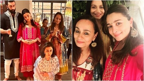Alia Bhatt celebrates Diwali 2022 with her family. Alia Bhatt celebrates Diwali 2022 with her family.