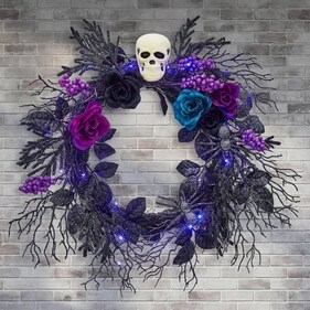 You can brighten up your entry door with gothic wreaths (Amazon) You can brighten up your entry door with gothic wreaths (Amazon)