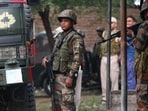 Army jawans keep vigil near the site of the encounter between security forces and terrorists on the second day after terrorists fired at an ambulance that was part of an Army convoy, in Akhnoor sector of Jammu and Kashmir. Army jawans keep vigil near the site of the encounter between security forces and terrorists on the second day after terrorists fired at an ambulance that was part of an Army convoy, in Akhnoor sector of Jammu and Kashmir.