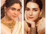 Temple jewellery and floral pattern in gold is a hit this season