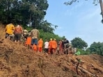 Firefighters constructed a temporary dam to reduce the water flow, allowing them to safely navigate the treacherous terrain.