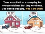A snowy day mystery will force you to put on your thinking caps to work out who is the thief.