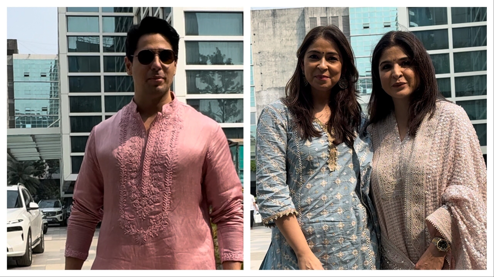 Dharma Productions Dhanteras pooja: Sidharth Malhotra, Ibrahim Ali Khan, Maheep Kapoor bring ethnic cheer. See pics | Bollywood