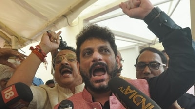AIMIM leader Waris Pathan. (Anshuman Poyrekar/HT File Photo) AIMIM leader Waris Pathan. (Anshuman Poyrekar/HT File Photo)