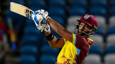 Nicholas Pooran is expected to lead Lucknow Super Giants in IPL 2025. (AFP)