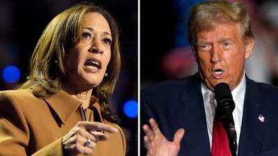 Trump's merchandise sales outperform Harris with a margin of 5-to-1 on Amazon.
 (AP Photo) (AP)