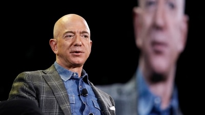 Amazon CEO Jeff Bezos speaks at the Amazon re:MARS convention in Las Vegas on June 6, 2019. (AP) Amazon CEO Jeff Bezos speaks at the Amazon re:MARS convention in Las Vegas on June 6, 2019. (AP)