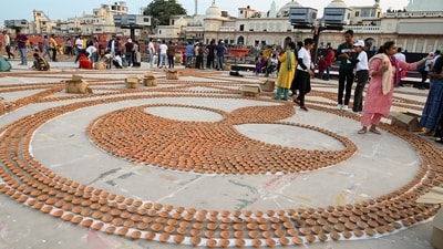 Preperations for Deepotsav to be held in Ayodhya on October 30 (Photo: PTI) Preperations for Deepotsav to be held in Ayodhya on October 30 (Photo: PTI)