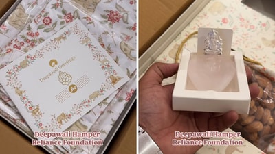 Nita Ambani's Reliance Foundation sent Diwali gift hampers during the festive season. (Instagram/@rjrajas) Nita Ambani's Reliance Foundation sent Diwali gift hampers during the festive season. (Instagram/@rjrajas)