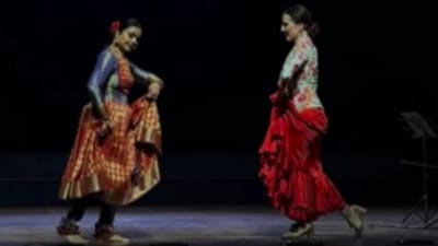 A duet blending Kathak and Flamenco captivated internet. (Instagram/@vinaytiwari______) A duet blending Kathak and Flamenco captivated internet. (Instagram/@vinaytiwari______)