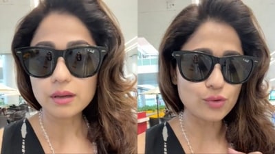 Shamita Shetty posted a video from the Chandigarh airport.