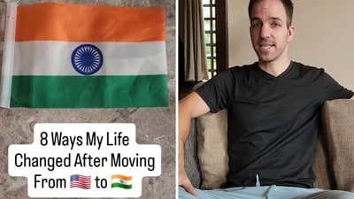 The US man in the viral video moved to India with his Canadian wife and three children. (Instagram/@tim_fischer)