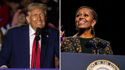 Donald Trump blasts Michelle Obama at Georgia rally, says she was ‘nasty’ to him (Photo by CHRISTIAN MONTERROSA / AFP, photo by Brandon Bell / GETTY IMAGES NORTH AMERICA / Getty Images via AFP) Donald Trump blasts Michelle Obama at Georgia rally, says she was ‘nasty’ to him (Photo by CHRISTIAN MONTERROSA / AFP, photo by Brandon Bell / GETTY IMAGES NORTH AMERICA / Getty Images via AFP)