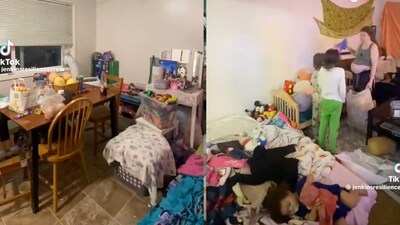 Users shared videos of the TikToker asking for money so she could afford to have "as many babies as I want". (X/@MrsJellySantos) Users shared videos of the TikToker asking for money so she could afford to have "as many babies as I want". (X/@MrsJellySantos)
