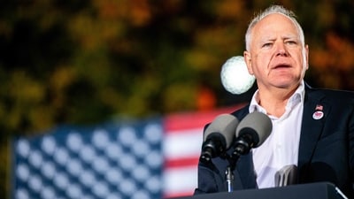 Democratic vice presidential nominee, Minnesota Gov. Tim Walz speaks at a campaign rally on October 28, 2024 in Ann Arbor, Michigan. (Getty Images via AFP) Democratic vice presidential nominee, Minnesota Gov. Tim Walz speaks at a campaign rally on October 28, 2024 in Ann Arbor, Michigan. (Getty Images via AFP)